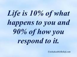 Life is 10% of what happens to you and 90% of how you respond to it. This is Where Easy Living Begins.